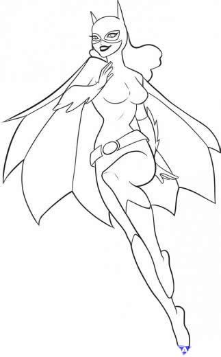 batgirl superheroes  printable coloring pages
