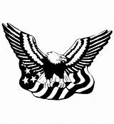 Flag Eagle American Drawing Usa Stencil Logo Clipart Coloring Patriotic Getdrawings Eagles Pages Personalized Koozies Patterns Pattern Choose Board Clipartkid sketch template