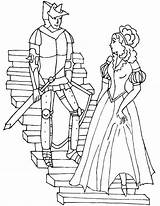 Coloring Medieval Pages Princess Ages Middle Knight People Color Times Queen Getcolorings Drawing Getdrawings Printable sketch template