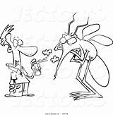 Bug Repellent Outlined Spraying Toonaday sketch template