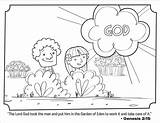Coloring Pages Eve Adam Bible Garden Kids Eden Genesis Creation Story Sheets Whatsinthebible God Colouring Printable Activity Created Beginning Activities sketch template