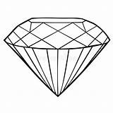 Diamante Icona Coloritura Vettore Gioiello Illustratie Pictogram Juweel sketch template