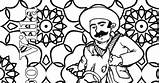 Pancho Villa sketch template