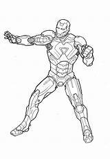 Ironman Coloring Pages Man sketch template
