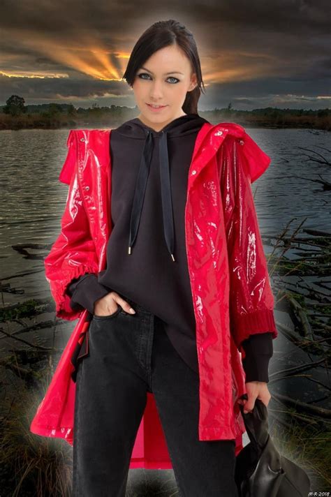 vinyl regenjacke rot 2 raincoat raincoats for women rainy day fashion