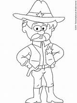 Sheriff Coloring Pages Badge Color Kids Print Getcolorings Characters sketch template