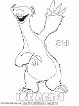 Ice Age Sid Coloring Pages Colouring Sloth Printable Drift Cartoon Print Continental Sheets Book Zeichnen Disney Movie Drawing Color Malen sketch template
