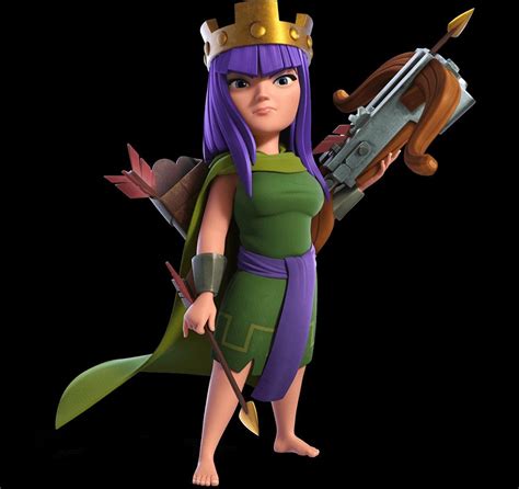 archer queen clash royale gambar karakter kartun animasi