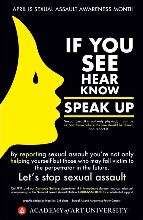 winners announced  sexual assault awareness month poster contest