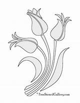 Tulip Stencil Freestencilgallery sketch template