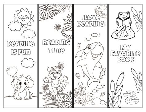 printable bookmarks  kids  color printable blog