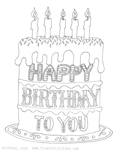 happy birthday    gift   birthday coloring pages happy