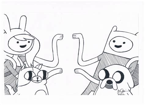 adventure time finn fionna jake and cake by