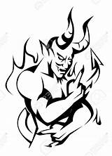 Devil Demon Demons Angels Satan Sketch Tattoo Drawings Drawing Symbol Clipart Vector Pencil Angel Skull Stencil Fallen Easy Lucifer Satanism sketch template