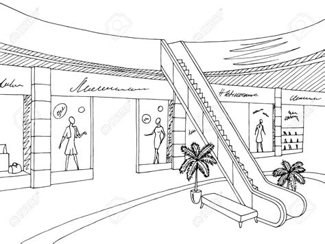 mall clipart outline mall outline transparent