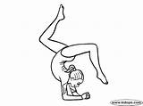 Gymnastic Drawing Getdrawings sketch template