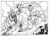 Hulk Thor Colorir Desenhos Vingadores Avenger Imprimer Luchando Contra Dibujo Meglio Fois Imprimé Robena sketch template