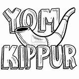 Kippur Yom Coloring Jewish Pages Shofar Kids Holiday Sketch Stock Star Colouring Illustration Vector Holidays Sheets Horn Om Printable Festivals sketch template
