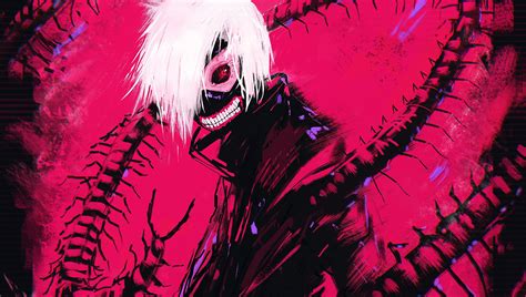 wallpaper illustration anime red kaneki ken tokyo ghoul art darkness special effects