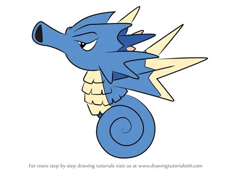 Learn How To Draw Seadra From Pokemon Pokemon Step By Step Drawing
