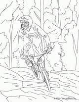 Coloring Mountain Bike Pages Popular Library Clipart sketch template