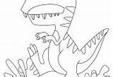 Rex Coloring Cute Jurassic Park Bubakids sketch template