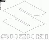 Suzuki Emblem Coloring Brand sketch template