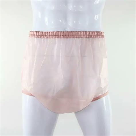 Pink Tuffy Pvc 6mil Vinyl Adult Plastic Pants Diaper Covers With 1
