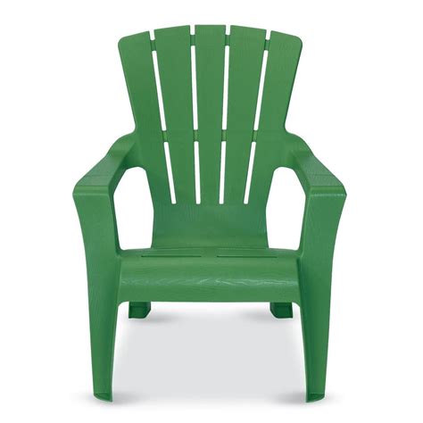 leisure fern plastic adirondack chair   home depot