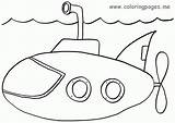 Submarine Coloring Pages Yellow Printable Transportation Drawing Print Kids Popular Boys Coloringhome Getdrawings Comments Related sketch template