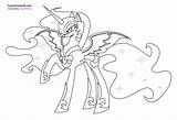 Pony Coloring Little Pages Moon Nightmare Luna Princess Cadence Printable Magic Friendship Color Print Book Unicorn Character Coloring99 Cute Available sketch template