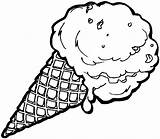 Ice Cream Coloring Pages Print Printable Kids Cone Colorear Drawing sketch template