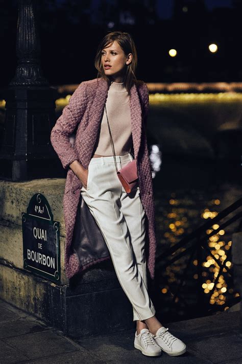 think pink laura julie models blush tones for shopbop