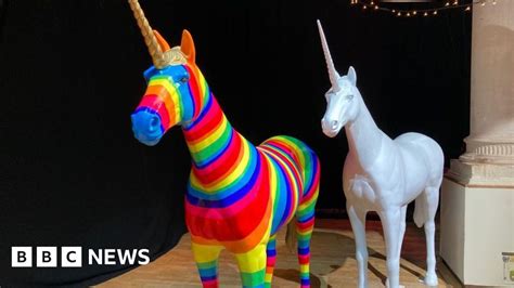 painted unicorn  bristol charity arts trail revealed bbc news