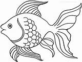 Fish Colouring Drawing Coloring Kids Pages Printable Goldfish Getdrawings sketch template