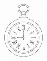 Pocket Clock Coloring Pages Drawing Outline Line Alarm Drawings Tattoo Template Bestcoloringpages Alice Wonderland Printable Color Kids Tattoos Sheets Wrist sketch template