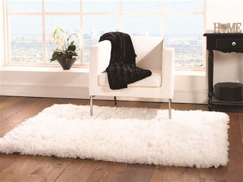 white shaggy long cm  thick luxury shag pile rug  large room sizes ebay