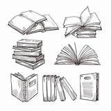 Drawing Book Books Sketch Open School Pile Vintage Ink Edu Thehungryjpeg Illustrations sketch template