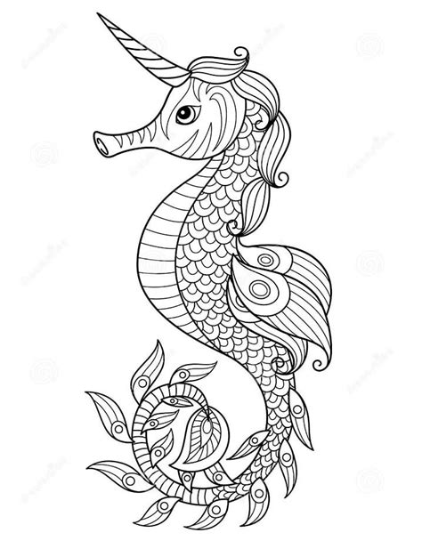 happy seahorse  coloring page  printable coloring pages  kids