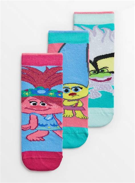 Buy Trolls Character Socks 3 Pack 9 12 Underwear Socks And Tights Tu