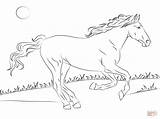 Coloring Horse Pages Mustang Beautiful Printable Games Supercoloring sketch template