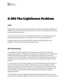 lighthouse problem lesson plan    grade lesson planet