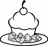 Pasteles Pintar Tortas Alimentos Ciasta Cupcakes Sobremesas Sobremesa Sheets Drukuj sketch template