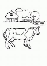 Coloring Pages Scenes Cow Farming Farm Clipart Dairy Library Printable Coloringhome Popular Comments Old sketch template