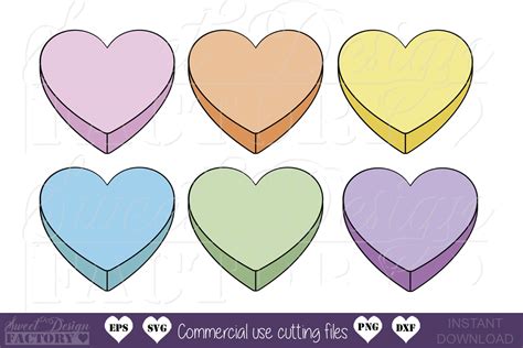 candy hearts bundle graphic  sweet sweet design creative fabrica