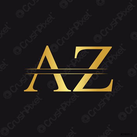 iniziale az letter logo  creativo moderno business tipografia