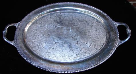 antique wm rogers  silverplate platter tray antique price guide