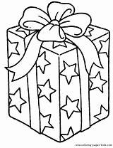 Coloring Birthday Pages Present Template Kids Christmas Cadeau Un sketch template