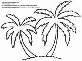 Palm Tree Coloring Drawing Coconut Trees Pages Outline Template Leaf Printable Drawings Leaves Stencil Shape Getdrawings Templates Beach Getcolorings Color sketch template