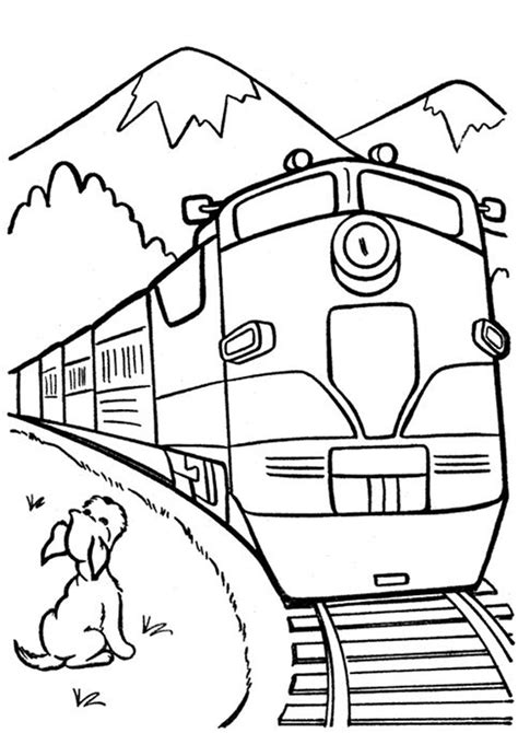 easy  print train coloring pages train coloring pages dog